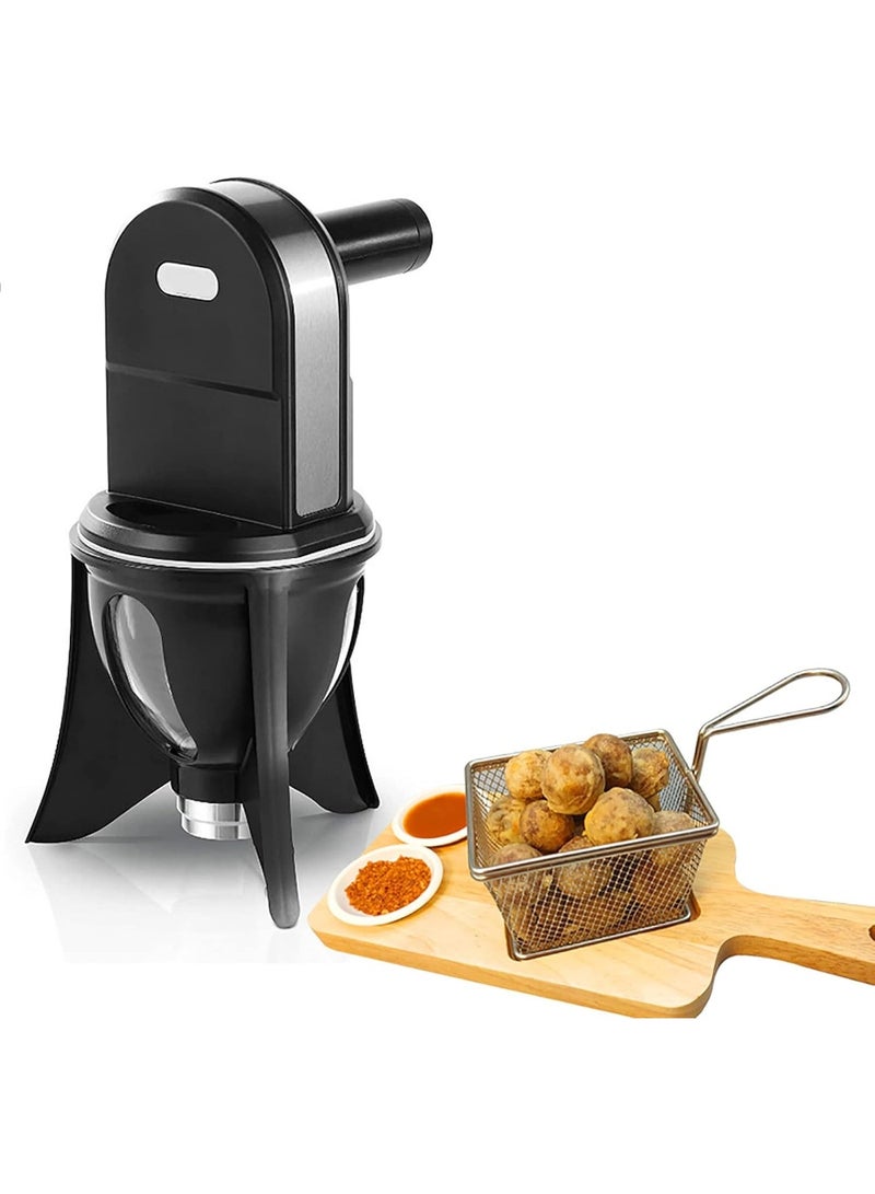 بلو فاير ماكينة تشكيل كرات اللحم أوتوماتيكية كهربائية، ماكينة عمل اللقيمات، آلة صنع كرات الأرز اللزج وكرات السمك، جهاز صغير أوتوماتيكي للاستخدام المنزلي والتجاري، خامات غذائية آمنة، غير لاصقة، سهلة التنظيف، قدرة 80 واط - Image 3